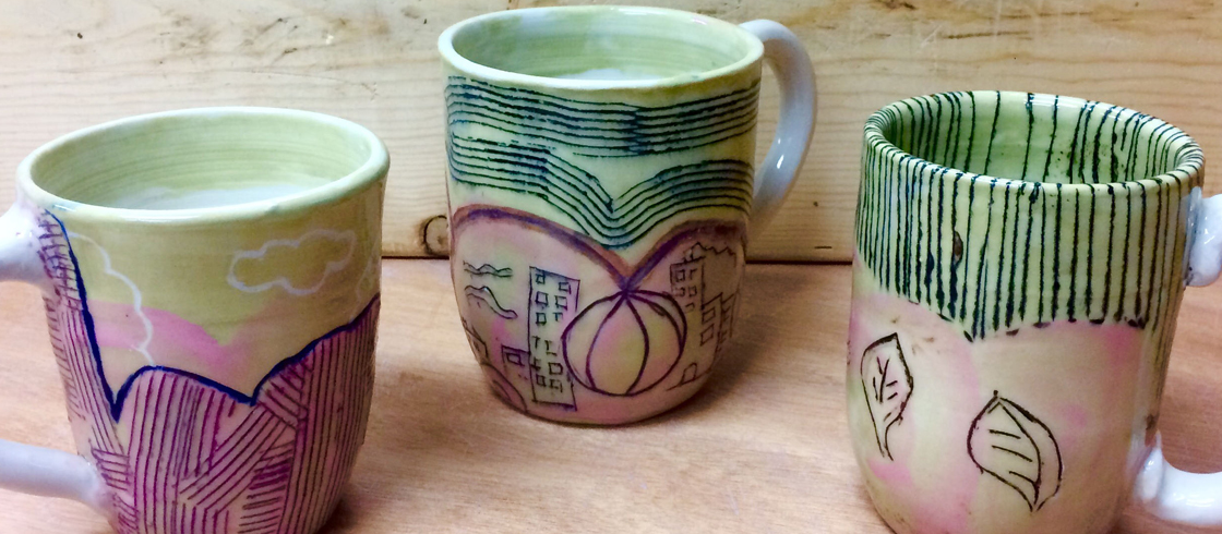 WINTER 2024 CLASS TERM BEGINS January 9th - NOW REGISTERING! - - / - - Stop in to shop our cozy gallery for unique handmade pottery gifts!